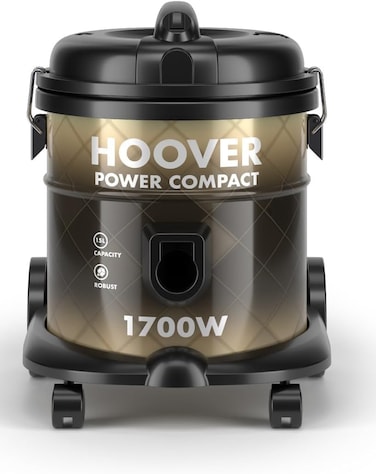 Hoover Power Compact Drum Vacuum Cleaner, 15 Litre Capacity, 1700W, Deep Cleaning Results, CDCY-T0XS