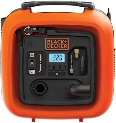 BLACK+DECKER Psi portable electric air inflator compressor - 12v - Orange - ASI400-XJ