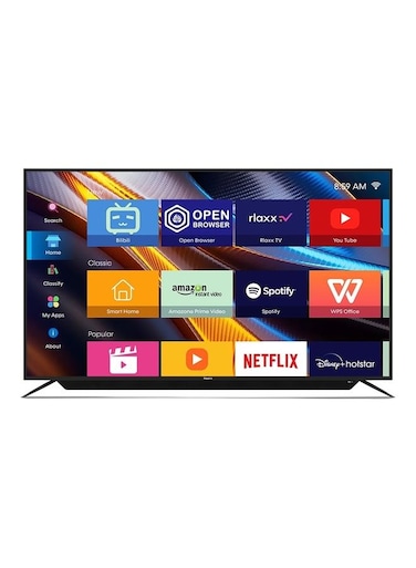 امبكس تلفزيون LED ذكي بدقة 4K فائقة الوضوح مقاس 65 بوصة IX65UHDS أسود