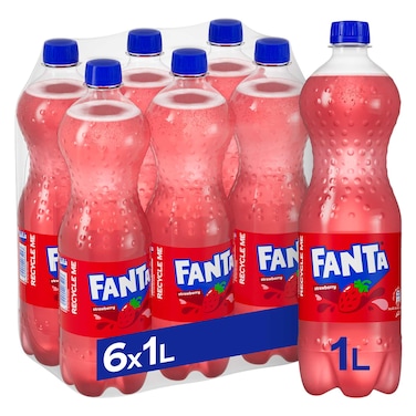 Fanta Strawberry 1l&times; 6