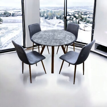 Circular Dining Table 4 Chairs