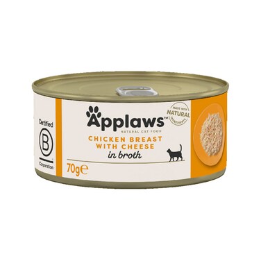 Applaws Chicken Breast with Cheese in Broth Canned Cat Food - 70 g