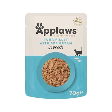 Applaws Tuna Fillet and Sea Bream in Broth Cat Food Pouch - 70 g