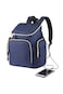 Little Story Georgia Diaper Bag wt Changing Pad &amp; Stroller Hooks - Navy Blue