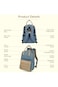 Little Story Kenzie Mom Dad Travel Diaper Backpack - Blue