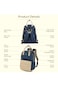 Little Story Kenzie Mom Dad Travel Diaper Backpack - Dark Blue