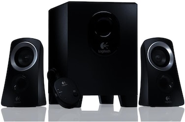 Logitech Z313 2.1 Multimedia Speaker System With Subwoofer, Full Range Audio, 50 Watts Peak Power, Strong Bass, 3.5mm Audio Inputs, Control Pod, PC/PS4/Xbox/TV/Smartphone/Tablet/Music Player - Black
