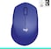 Logitech M330 Silent Plus Wireless Mouse, 2.4GHz With USB Nano Receiver, 1000 DPI Optical Tracking, 3 Buttons, 24 Month Life Battery, PC / Mac / Laptop - Blue