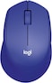 Logitech M330 Silent Plus Wireless Mouse, 2.4GHz With USB Nano Receiver, 1000 DPI Optical Tracking, 3 Buttons, 24 Month Life Battery, PC / Mac / Laptop - Blue