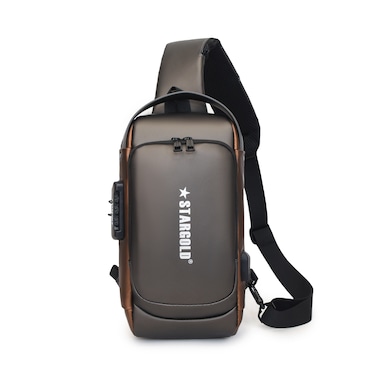 حقيبة صدر من ستار جولد مقاس 12 بوصة مزودة بجيب أمامي وجيوب جانبية وجيب شبكي وبطانة من الفوم