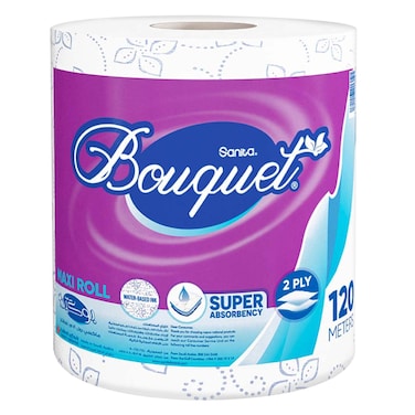 Sanita Bouquet Embossed Maxi Roll 1 Roll 120M