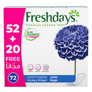 Freshdays Daily Liners Long 72 pads