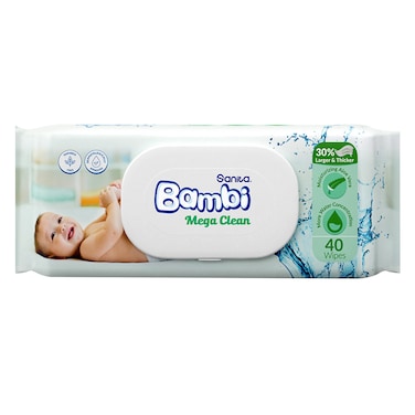 Sanita Bambi Baby Wet Wipes Moisturizing Lotion - 40 Wipes