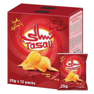 Tasali Chilli Potato Chips 25g x12 Pieces
