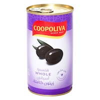 Coopoliva Whole Black Olives 350g