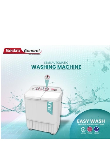 Electro General 5 Kg Twin Tub Semi Automatic Washing Machine WXK-500 (Installation Not Included)