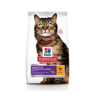 Hills Science Plan Sensitive Stomach and Skin with Chicken Dry Cat Food - 1.5 kg