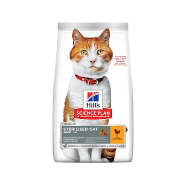 طعام جاف ساينس بلان للقطط المعقمة البالغة 1-6 سنوات من هيلز - 1.5 كغم