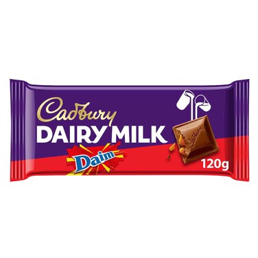 Cadbury X Daim Dairy Milk Chocolate Bar 120g