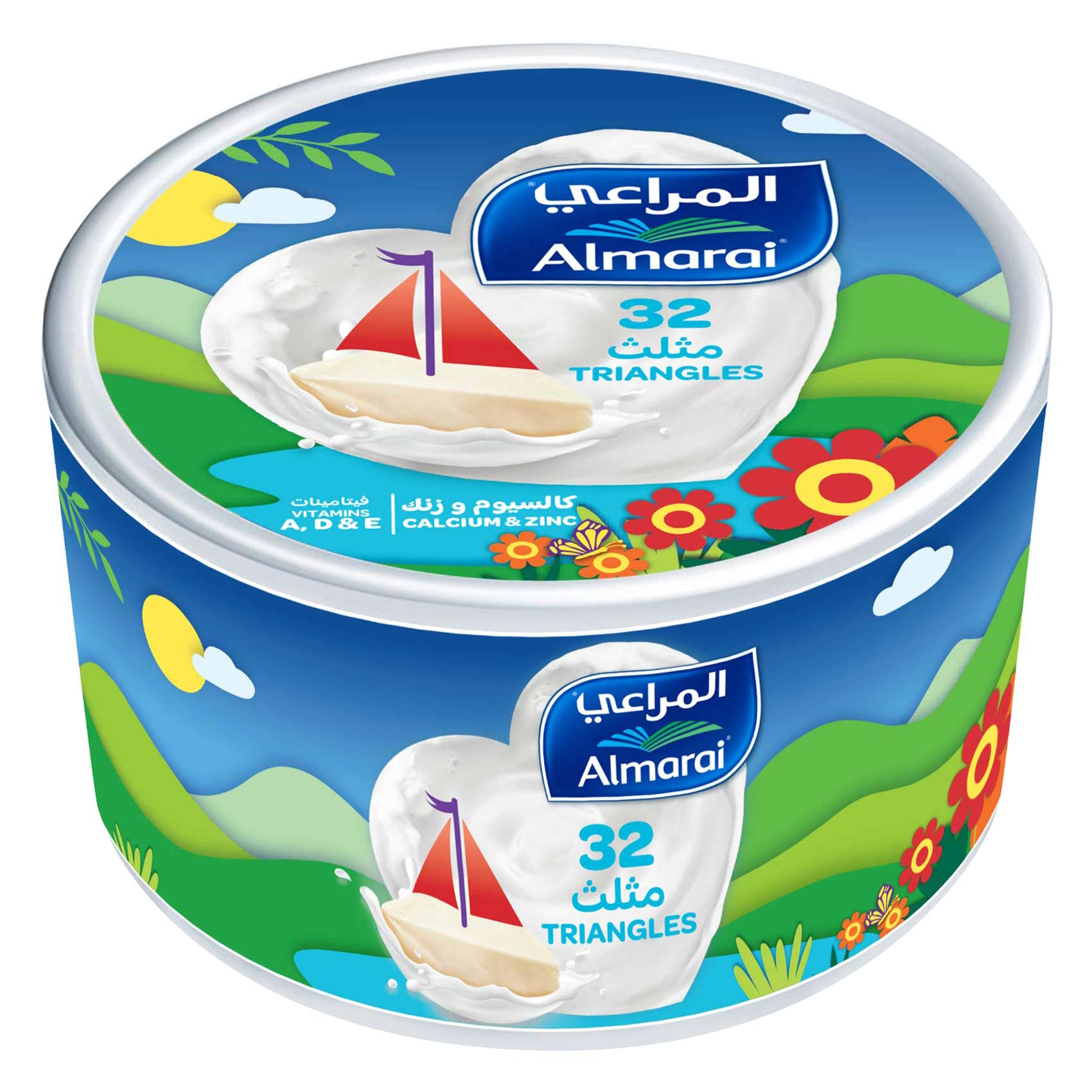 المراعي جبنة مثلثات مغذية بالزيت النباتي 480 جرام × 32 قطع