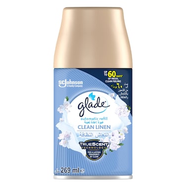 Glade Automatic Air Freshener Spray Refill with Clean Linen Scent, 269ml