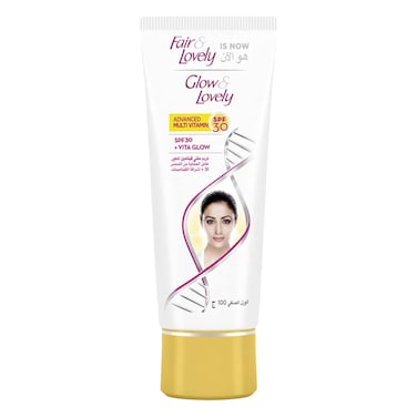 GLOW &amp; LOVELY Formerly Fair &amp; Lovely Face Cream with SPF 30 Advanced Multi Vitamin, 100g
