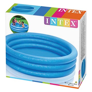 Intex Inflatable Crystal Swimming Pool 168mx38cm Blue