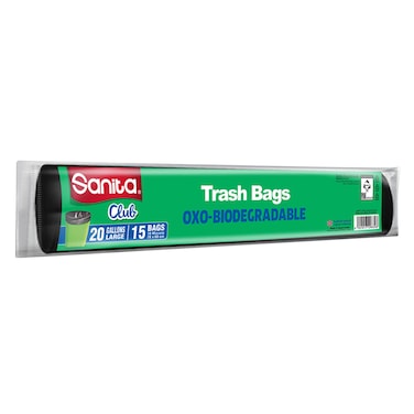Sanita Club Trash Bags Biodegradable 20 Gallons 15 Bags