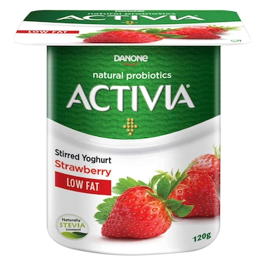 Activia Low Fat Strawberry Stirred Yoghurt 120g