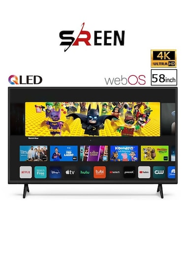 58 شاشة سمارت QLED بدون إطار - 4K سمارت - نظام تشغيل ويب مع يد تحكم ماجيك -  (غير شامل التركيب) SRET-58S4KWQ1