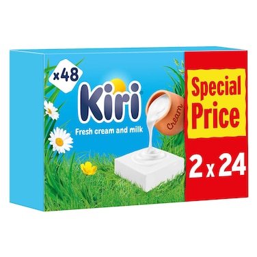 Kiri cream cheese square portion, 2x24 Portions, 800g