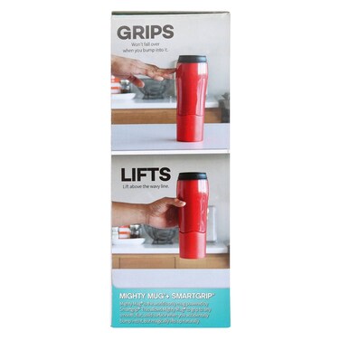 Mighty Mug Go - Wavy Teal Style, Red ~470ml