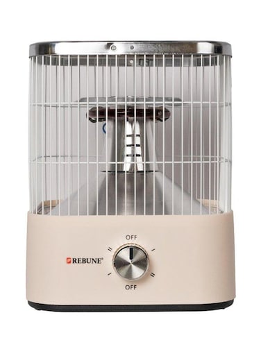 ريبون سخان كربوني على شكل كمثرى، 1000 واط، مزود بمفتاح أمان، موديل RE-7-069، لون رمادي