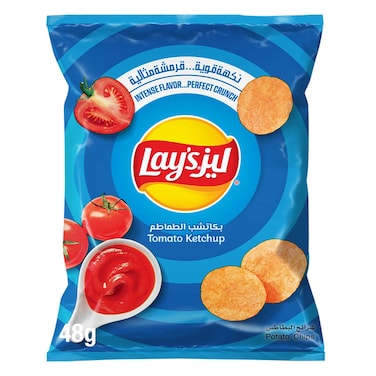 ليز شرائح بطاطس بطعم الكاتشب 48 جرام