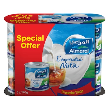 Almarai Evaporated Milk 170g Pack of 6
