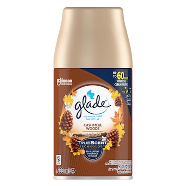 Glade Automatic Air Freshener Spray Refill with Cashmere Woods Scent, 269ml