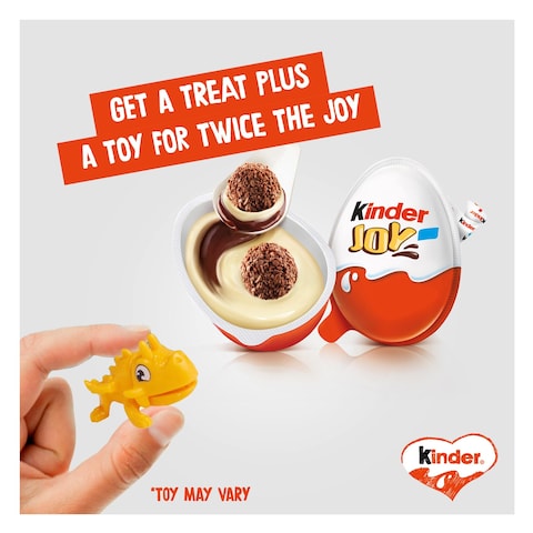 Kinder Joy Girl Cocoa &amp; Milk Cream Egg with Toy, Multi Pack, 3 Individual Eggs, 60g