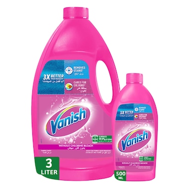 Vanish Liquid Fabric Stain Remover 3L + 500ml for Coloured &amp; White Clothes