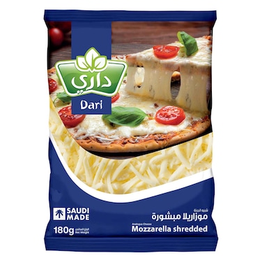 Dari - Pasteurized Analogue Shredded Mozzarella Cheese 180g
