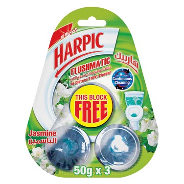 Harpic In-Cistern Toilet Cleaner, Jasmine Scent, 50g x 3