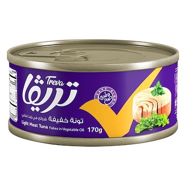Treva Light Meet Tuna In Vegetable Oil 170g
