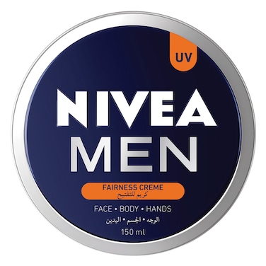 NIVEA MEN Face, Body &amp; Hands Cream, Fairness Fair &amp; Even Skin Tone, Tin 150ml
