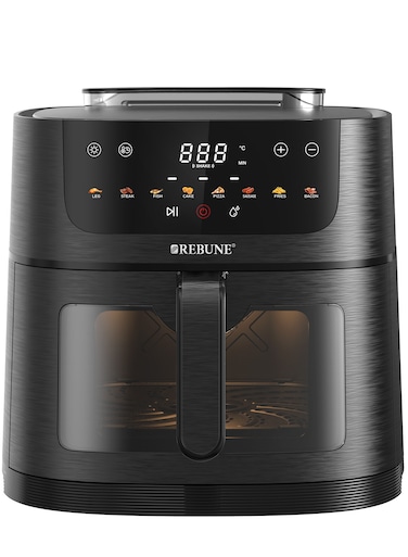 ريبون قلاية هوائية 8 لتر 1800 وات أسود  RE-11-070