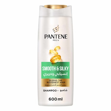 Pantene Pro-V Smooth &amp; Silky Shampoo for Frizz Control &amp; Nourishment, 600ml