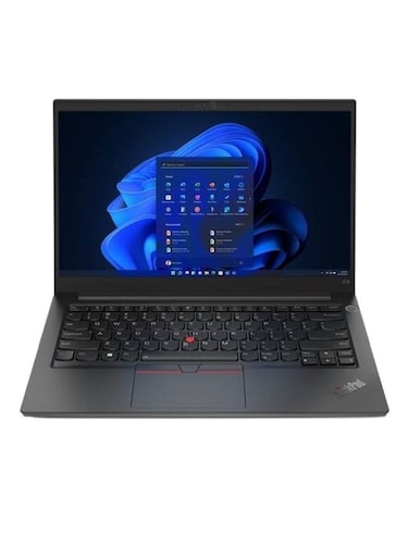 Lenovo ThinkPad E14 Gen 4 Laptop With 14-Inch FHD Display, Core i5 Processor, 8GB RAM, 256GB SSD, DOS, Intel Iris Xe Graphics Card, Fingerprint Reader, English/Arabic, Black