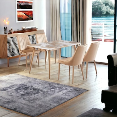 طاولة طعام رخام - 4  كرسي