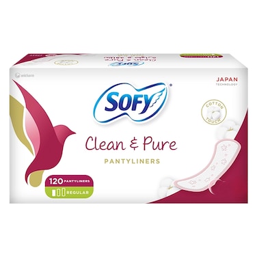 Sofy Cotton Touch Clean &amp; Pure Unscented Pantyliners &ndash; Regular &ndash; 120 Pantyliners