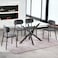 Glass Dining Table - 4 Chairs - Black
