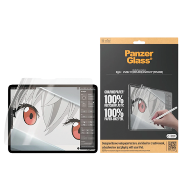 حماية شاشة بانزر جلاس GraphicPaper ايباد اير 13 انش 2024/2025   ايباد برو 13 انش 2024/2025 - شاشة كاملة شفاف