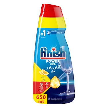 Finish All in One Max Concentrated Dishwasher Gel, Lemon Sparkle, 650ml